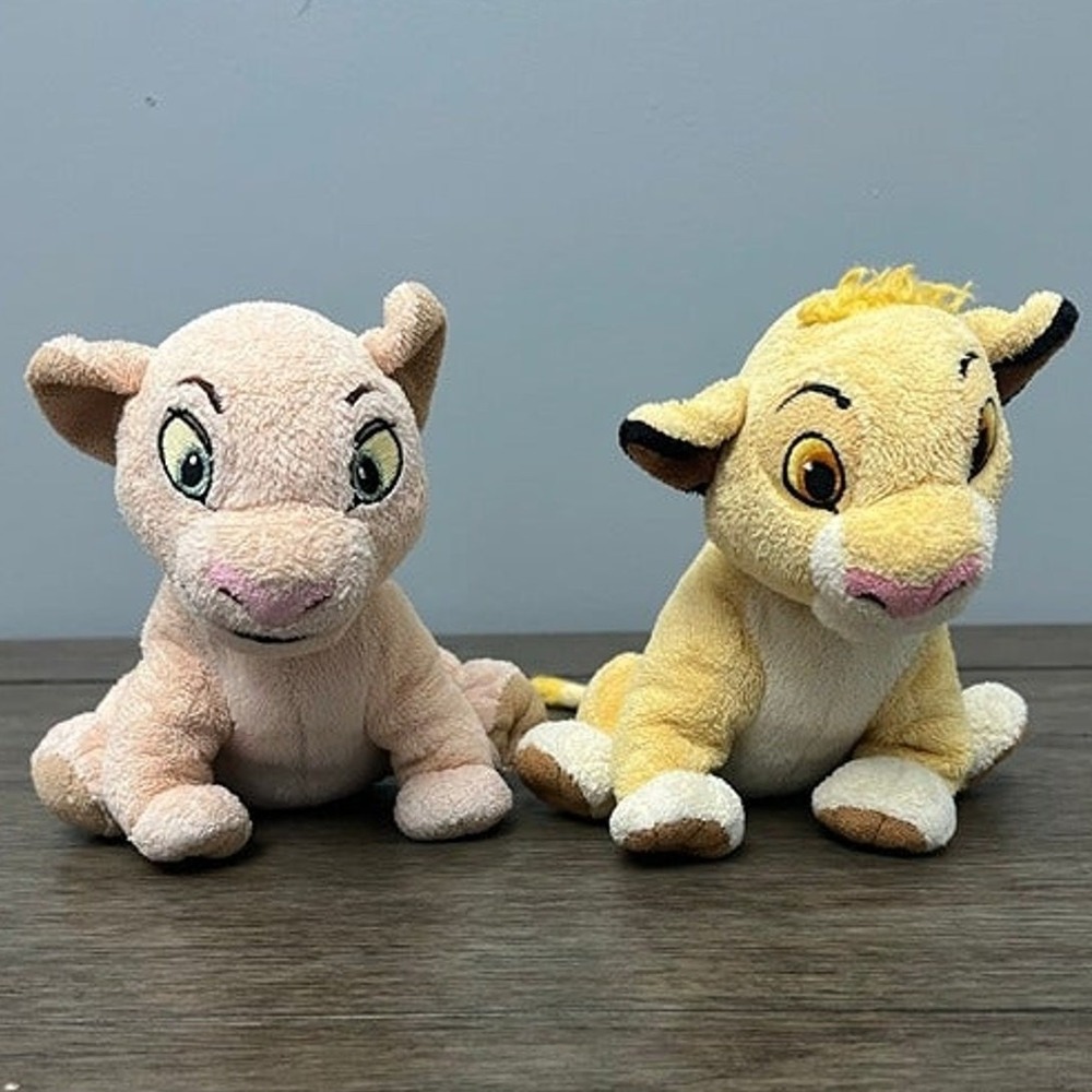 Disney Lion King Simba Nala Plush Set Stuffed Animal Toy